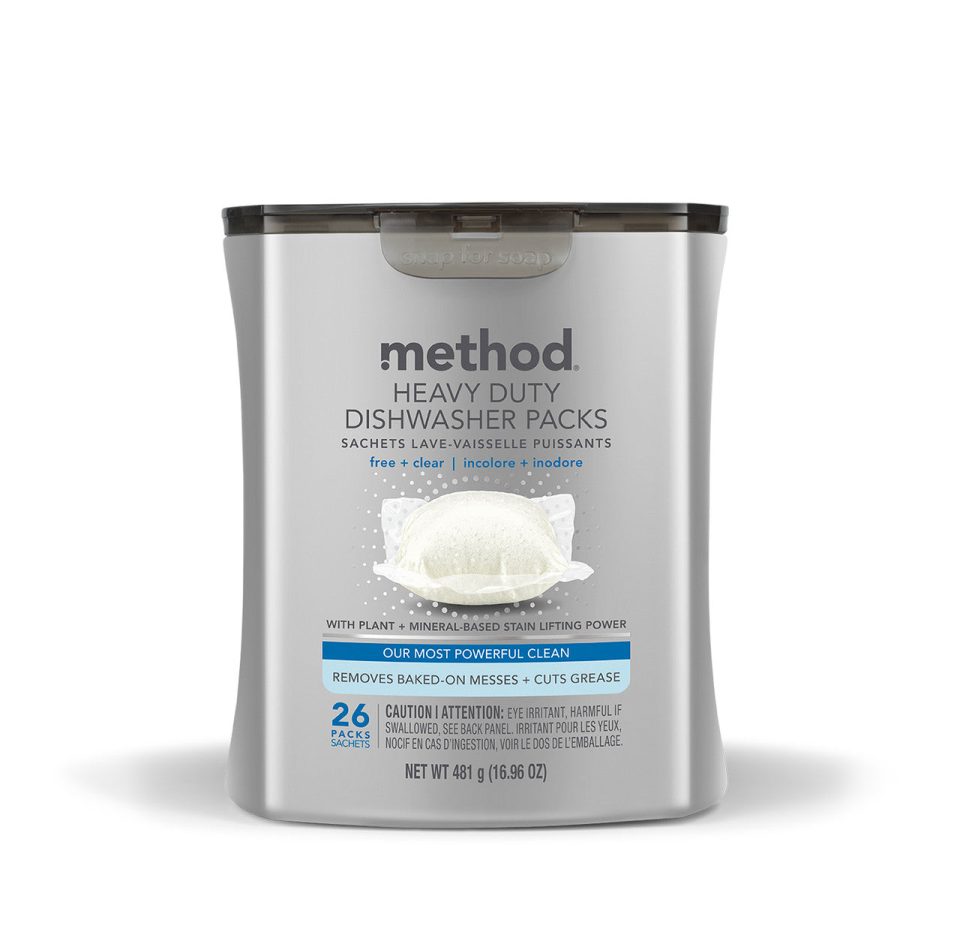 heavy duty dishwasher packs - free + clear. 26 ct