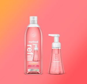 pink grapefruit foaming hand wash starter set. 38 oz