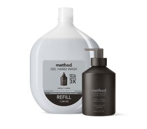 gel hand wash starter set – vetiver + amber. 46 fl oz